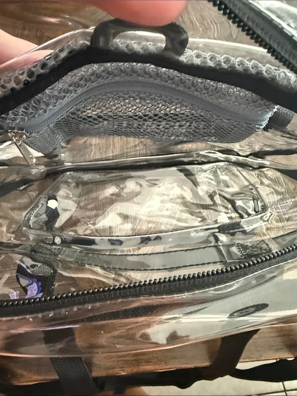 Eastsport Clear Stadium Approved Tote Bag PVC Transparent Purse Black Straps NWT